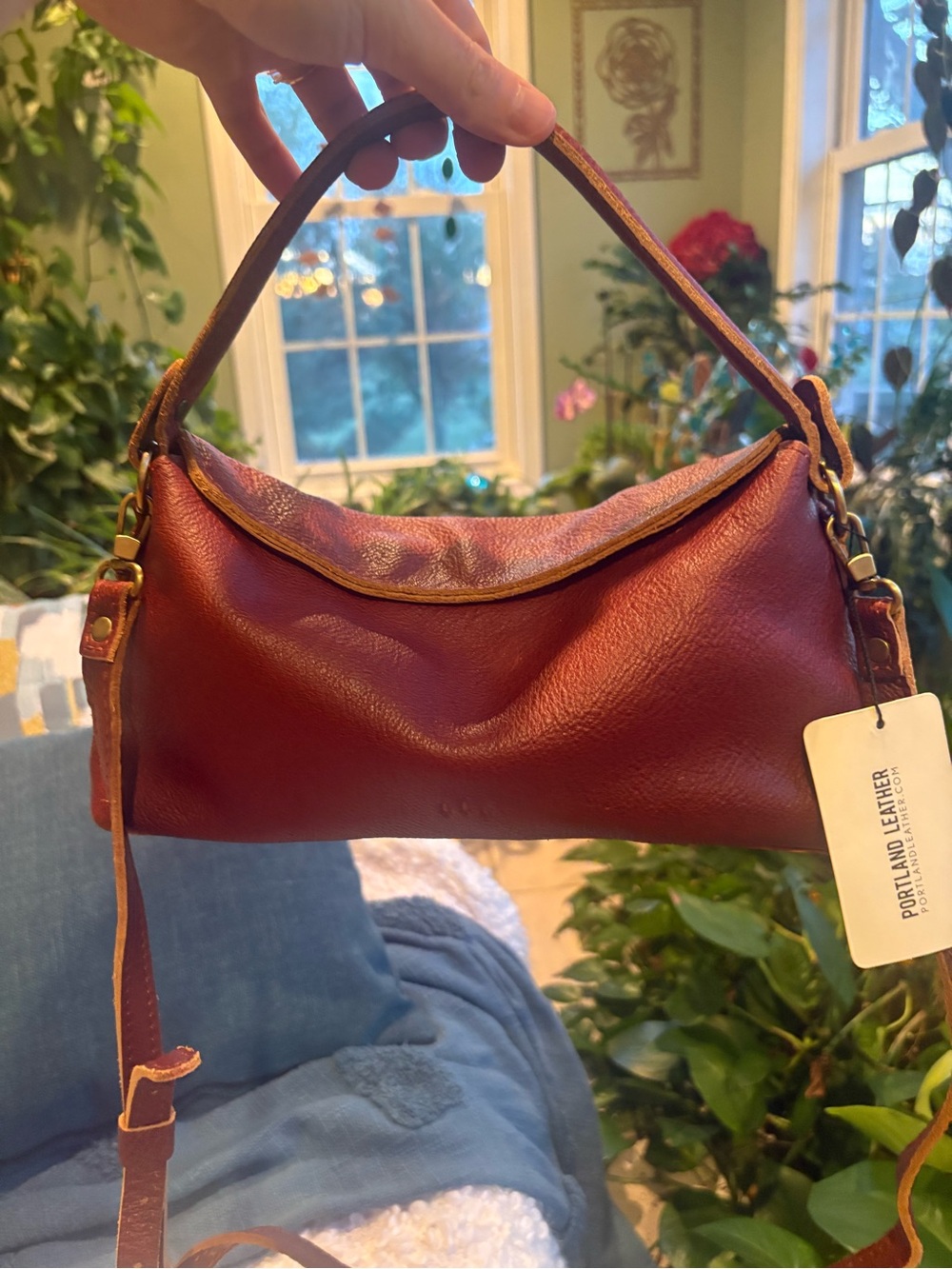 Portland Leather Nutmeg Amelie Leather Bag